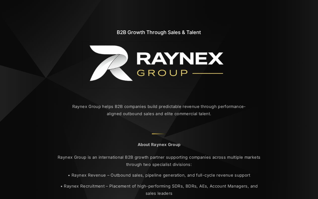 Raynex Group | B2B Sales & Recruitment Growth Agency